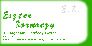 eszter kormoczy business card